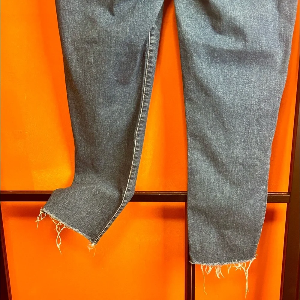 Democracy “Ab” Technology Distressed Raw Hem Skinny Jeans